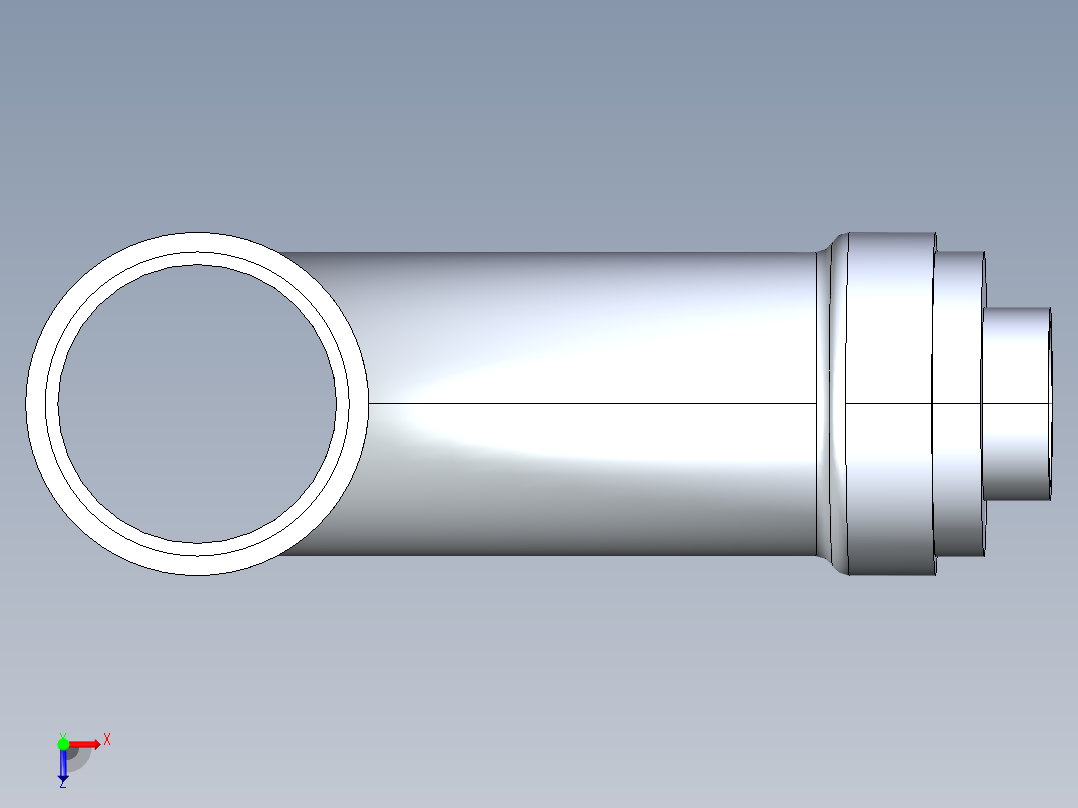 船舶管路系统S10_SeaDrainPLUS_LongTurnReducingTee-SxSxS_37E273031_3in Sea Drain Plus - Long Turn Reducing Tee - SxSxS俯视图