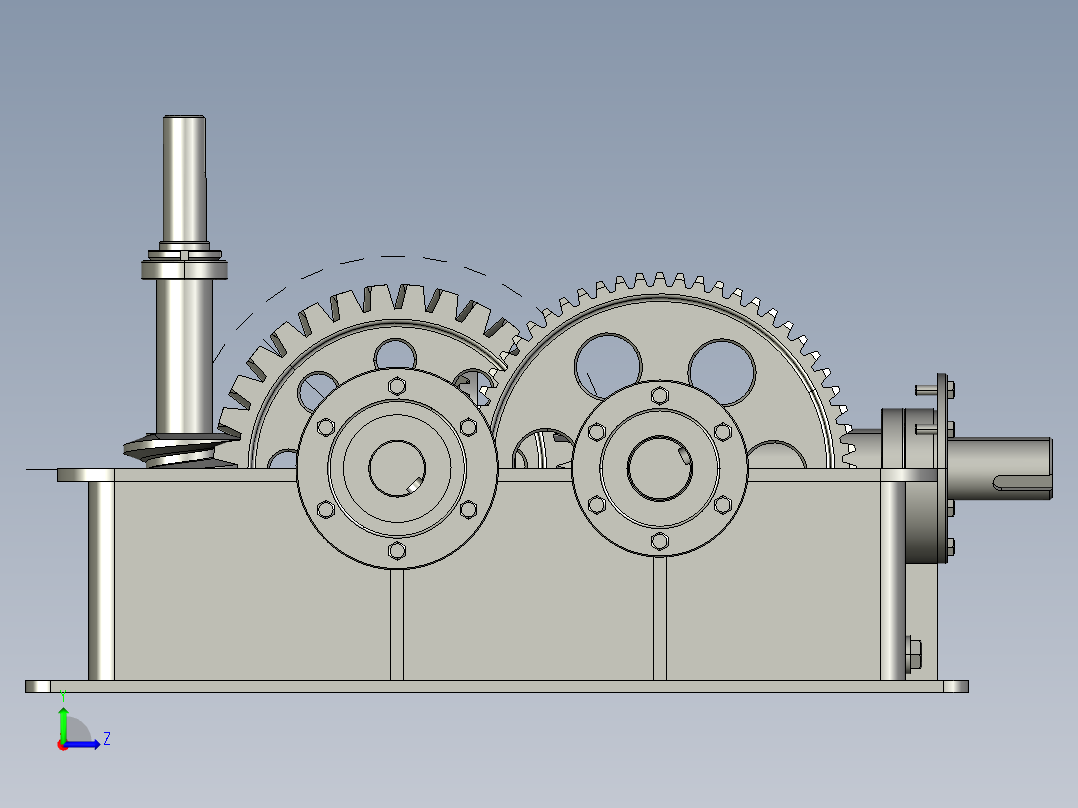 齿轮啮合 (63)左视图