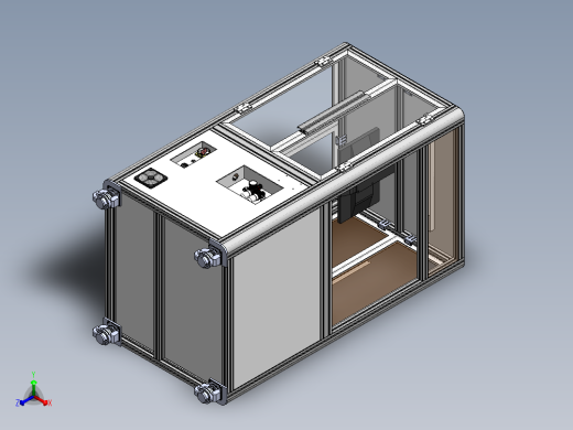 型材机架模型正等轴测缩略图