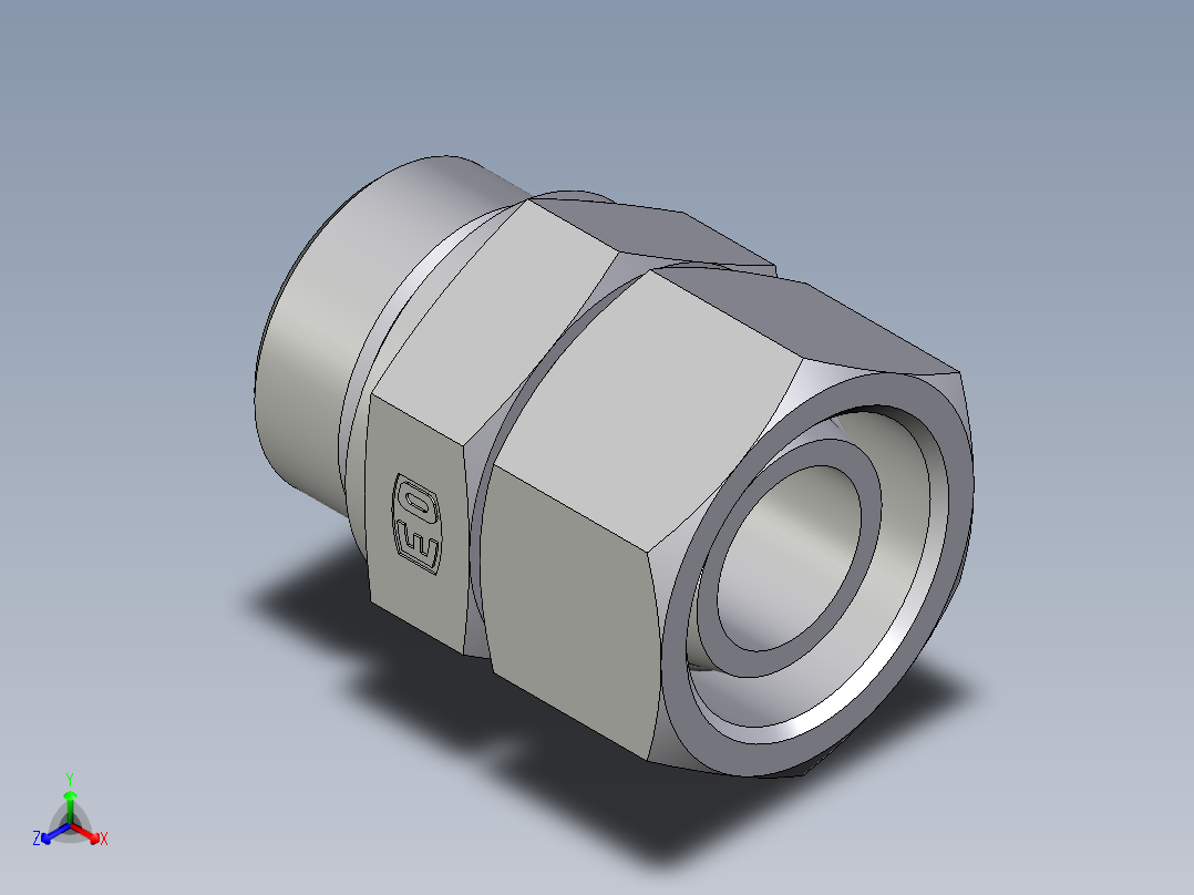 卡套式工业通用硬管接头EO_Swivel_connector_EGE30SMEDCF主视图