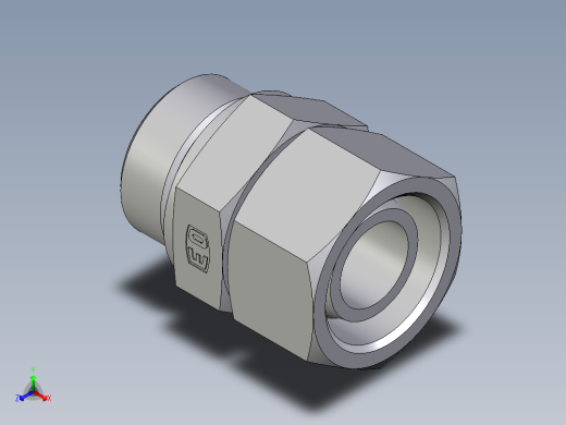 卡套式工业通用硬管接头EO_Swivel_connector_EGE30SMEDCF正等轴测缩略图