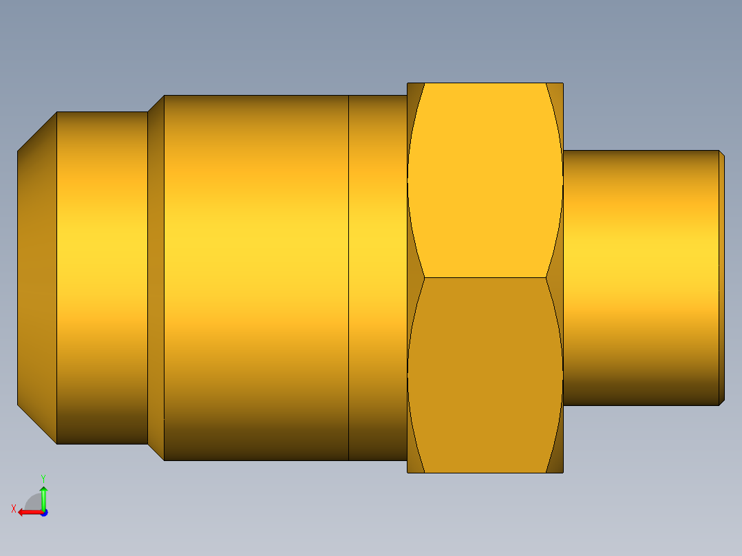 扩口式工业通用硬管接头Flare To Solder 43F-8-6后视图