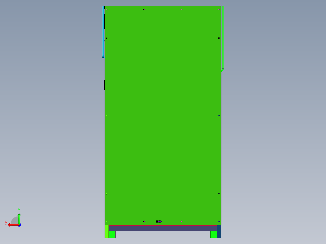 气体压力控制柜监控系统控制箱后视图