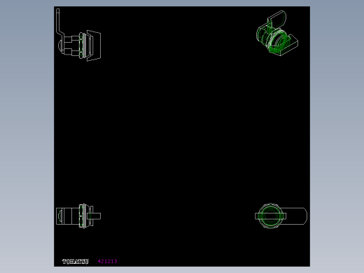 鎖CM-2D多系列多零件图纸模型