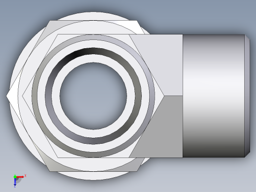 卡套式工业通用硬管接头EO_Adjustable_locknut_run_tee_LEE15LROMDCF俯视缩略图