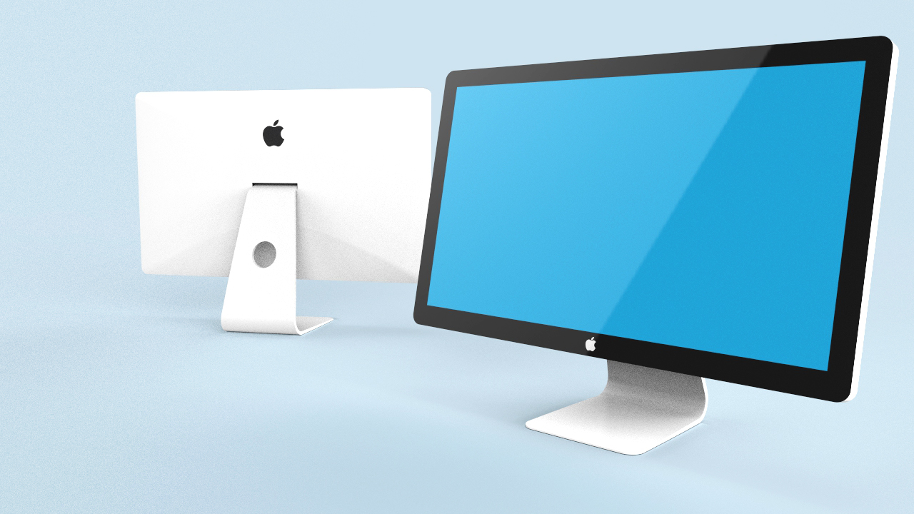 Apple Cinema 27英寸LCD显示器模型3D图纸