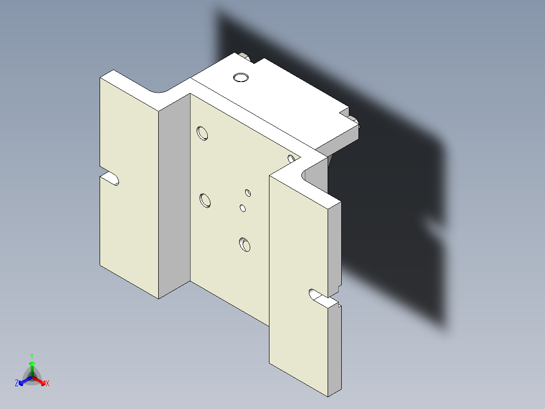 叉形支架钻10孔三维夹具图
