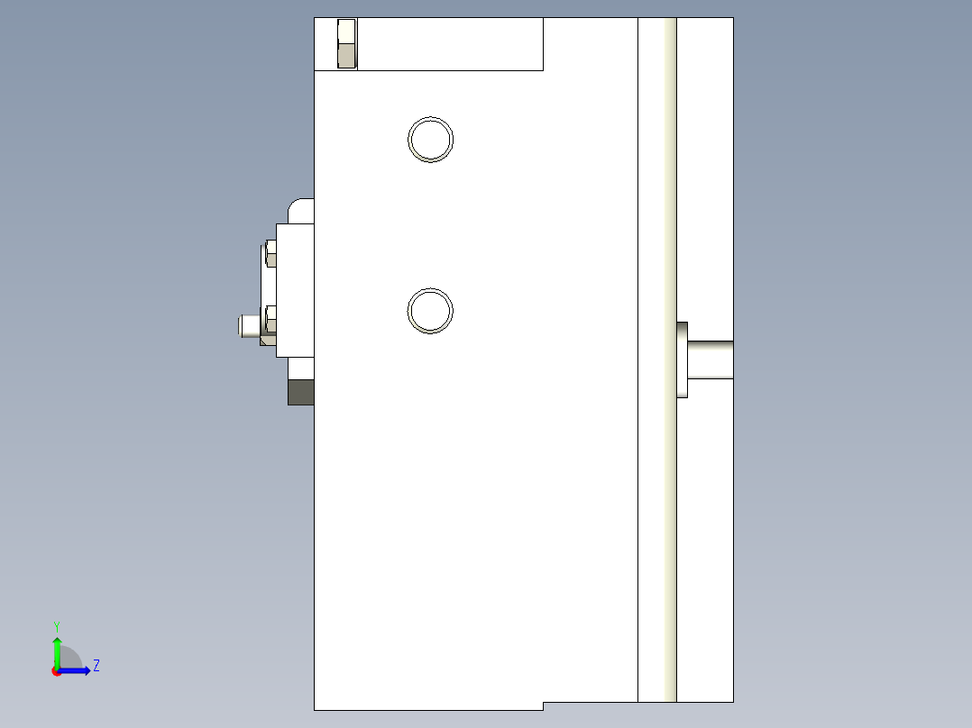 叉形支架钻10孔三维夹具图左视图