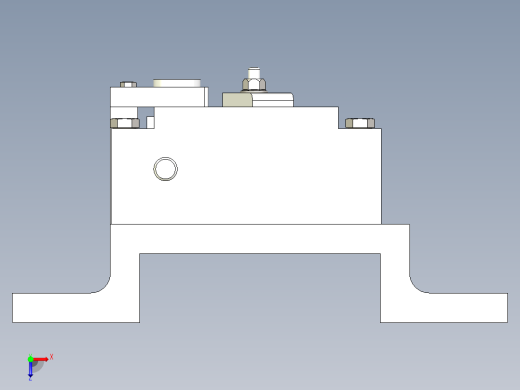 叉形支架钻10孔三维夹具图俯视缩略图