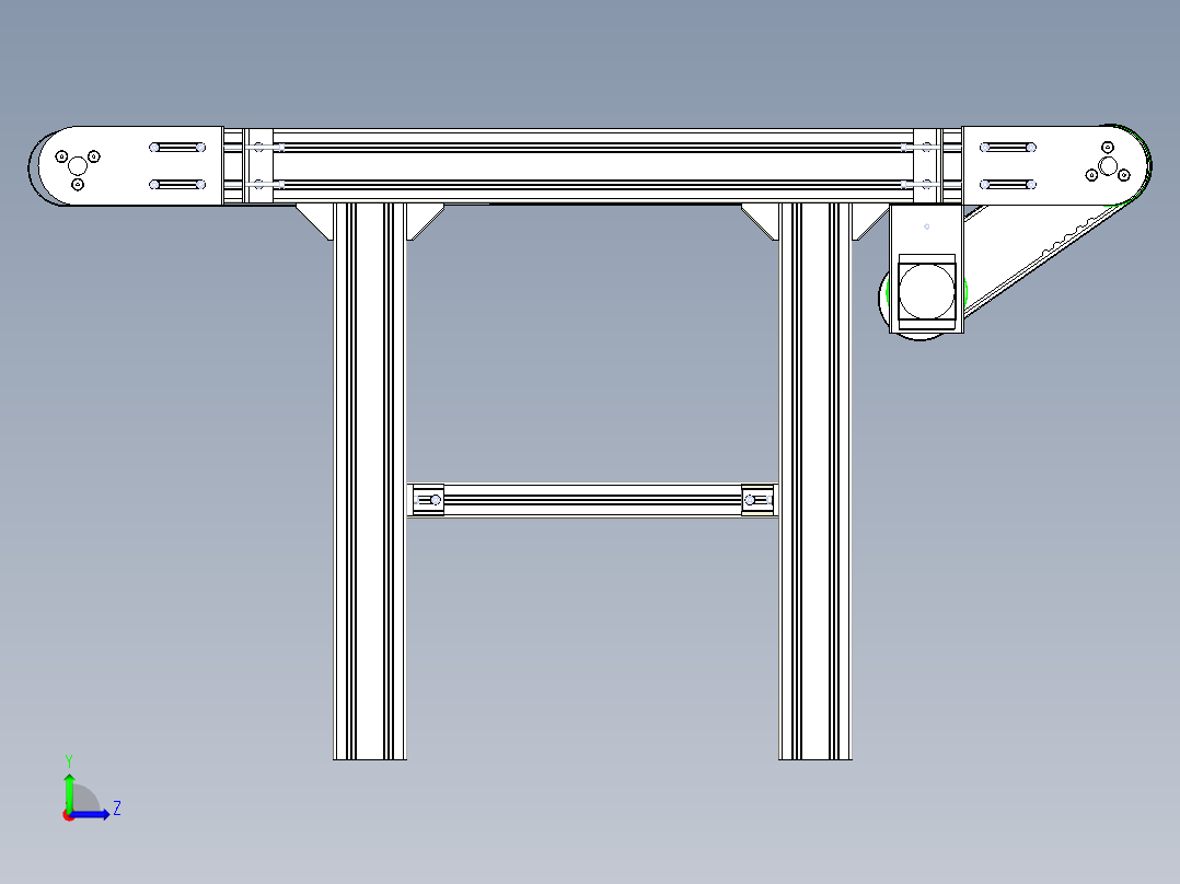 同步带及输送带课程设计带三维二维说明书左视图