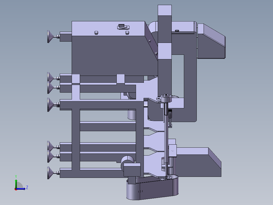 金属探测器扫描检查设备左视图