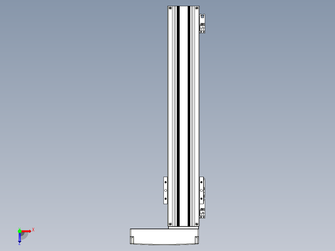 TPA-KNR-86E-1610C-L450A1-MR-H75-N3线性模块铝制底座俯视图
