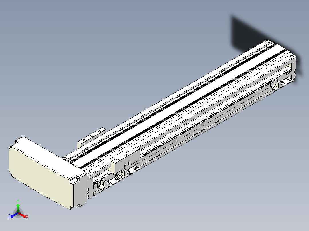 TPA-KNR-86E-1610C-L450A1-MR-H75-N3线性模块铝制底座正等轴测图