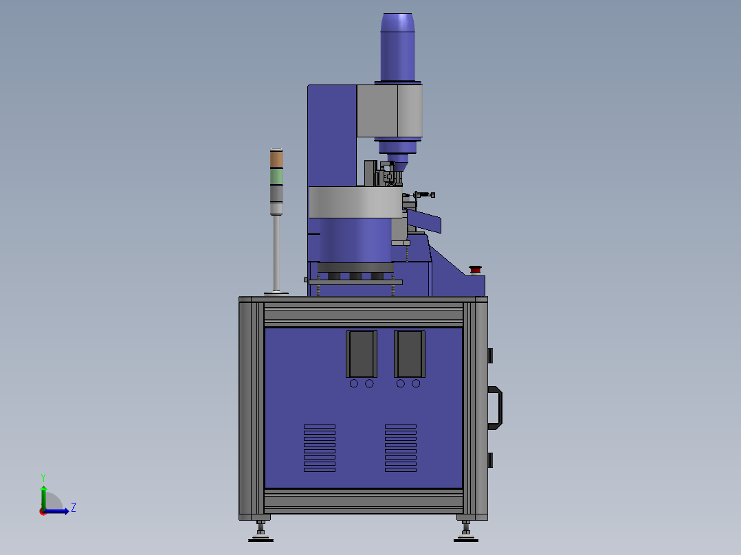 铜铆钉送料铆接设备(sw09+工程图+BOM）左视图