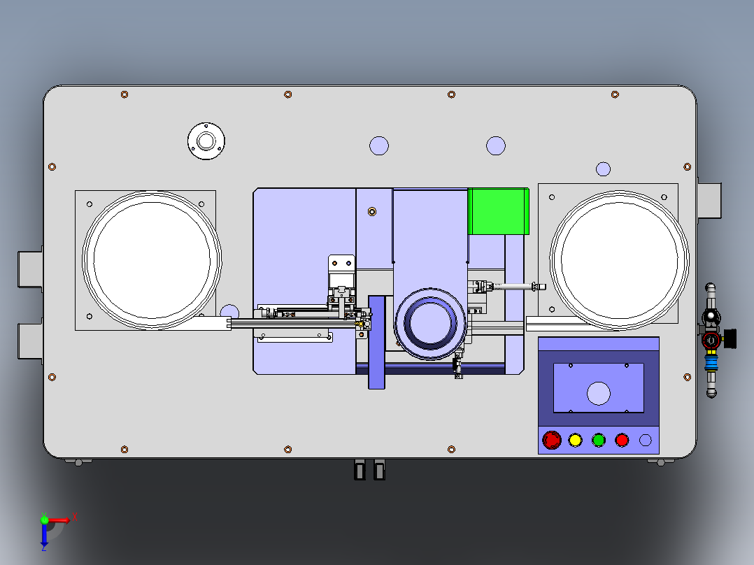 铜铆钉送料铆接设备(sw09+工程图+BOM）俯视图