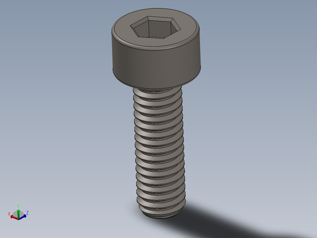 Screw_DIN_912_M2.5x8F_A2.SLDPRT公制内六角螺钉主视图