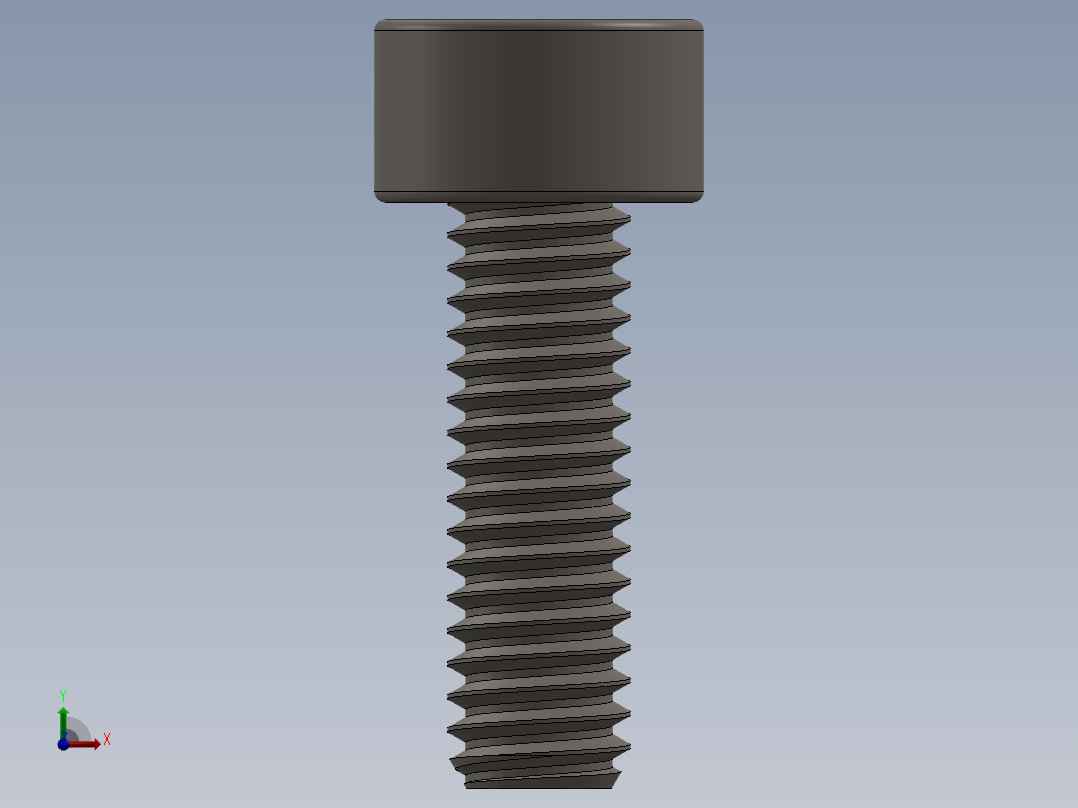 Screw_DIN_912_M2.5x8F_A2.SLDPRT公制内六角螺钉前视图