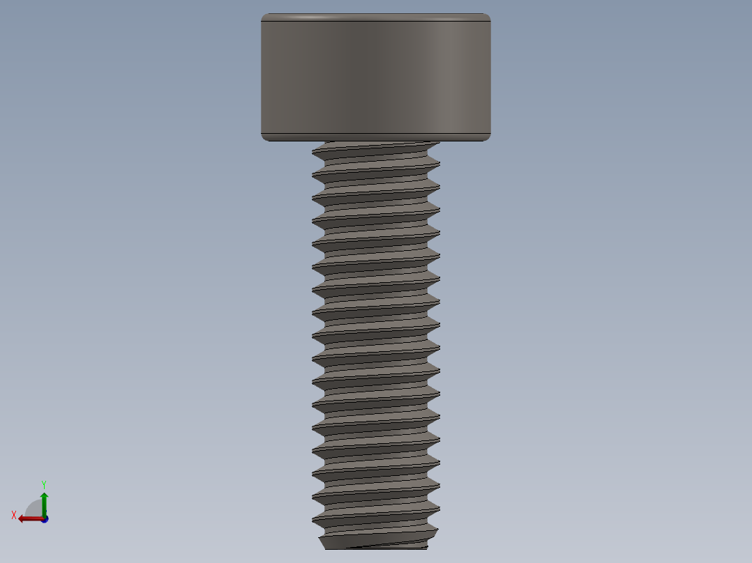 Screw_DIN_912_M2.5x8F_A2.SLDPRT公制内六角螺钉后视图