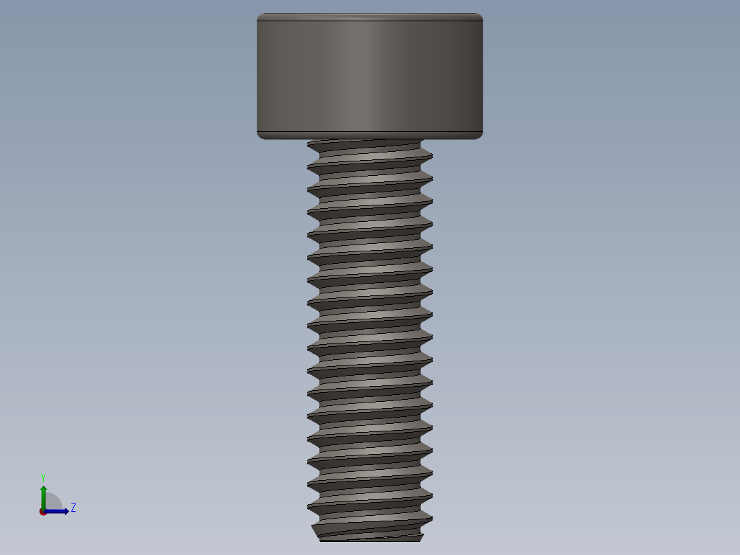 Screw_DIN_912_M2.5x8F_A2.SLDPRT公制内六角螺钉左视图