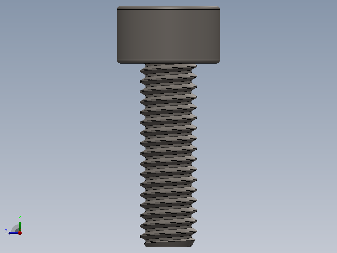 Screw_DIN_912_M2.5x8F_A2.SLDPRT公制内六角螺钉右视图