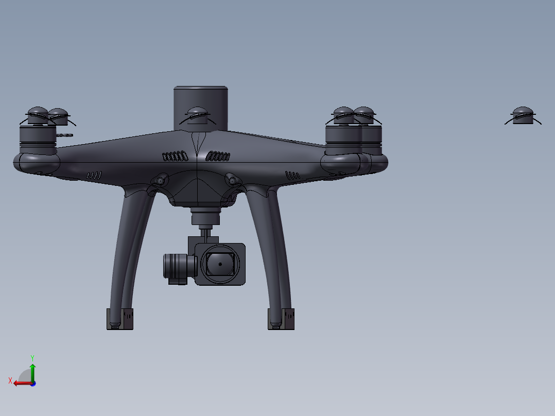 精灵4无人机大疆三维Step后视图