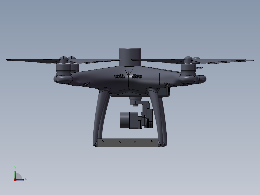 精灵4无人机大疆三维Step左视图