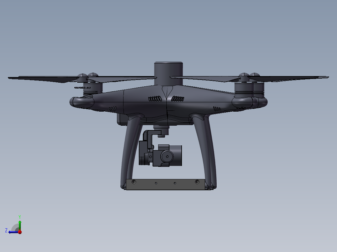 精灵4无人机大疆三维Step右视图