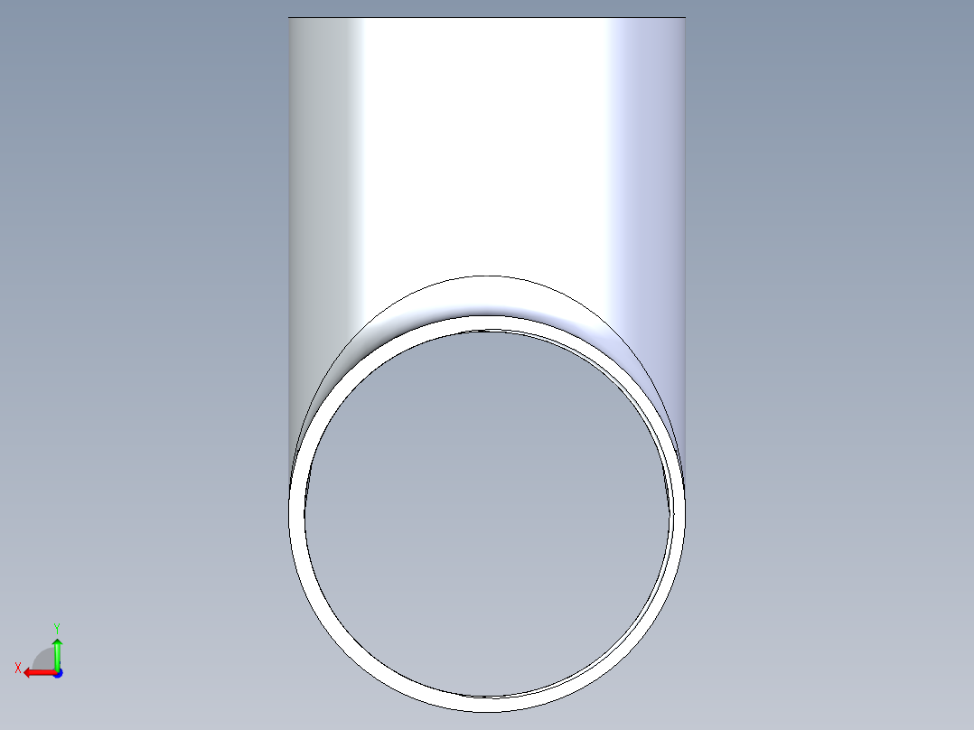 B3004342-三通接头后视图
