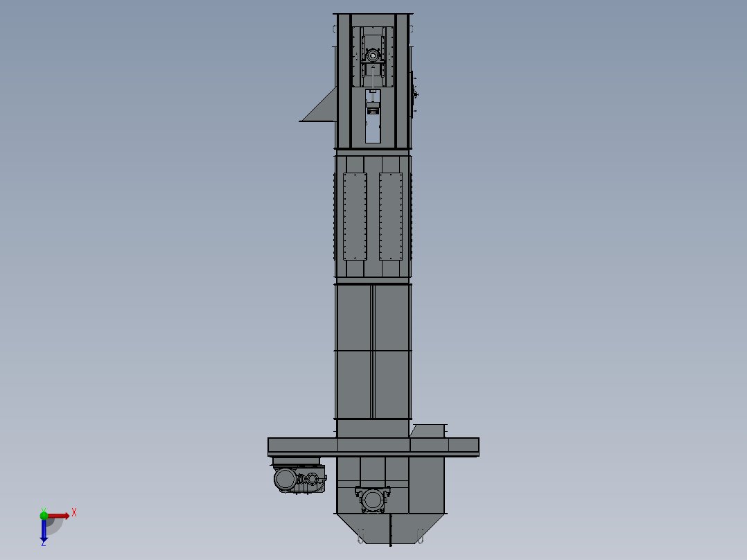 板链斗式提升机优化设计俯视图