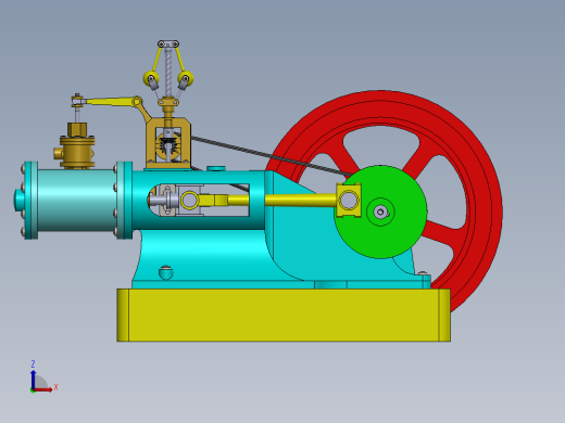 双联式磨机蒸汽机a-double-tangy-type-mill-模型格式为 sw