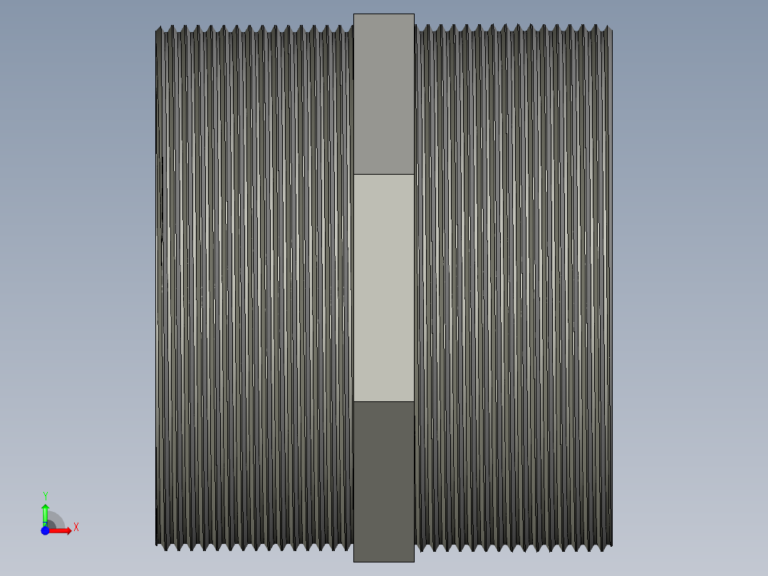 螺纹管对丝-六角等径 DN80前视图