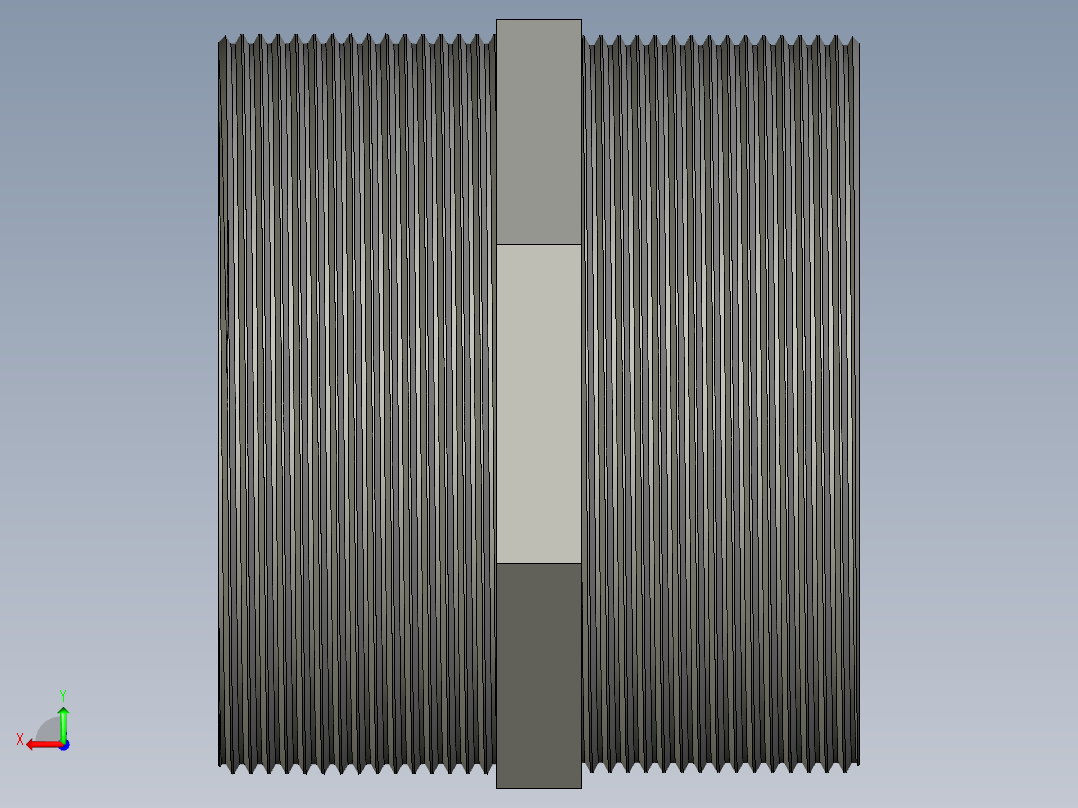 螺纹管对丝-六角等径 DN80后视图