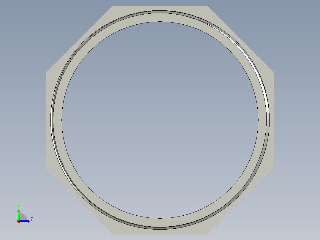 螺纹管对丝-六角等径 DN80左视图