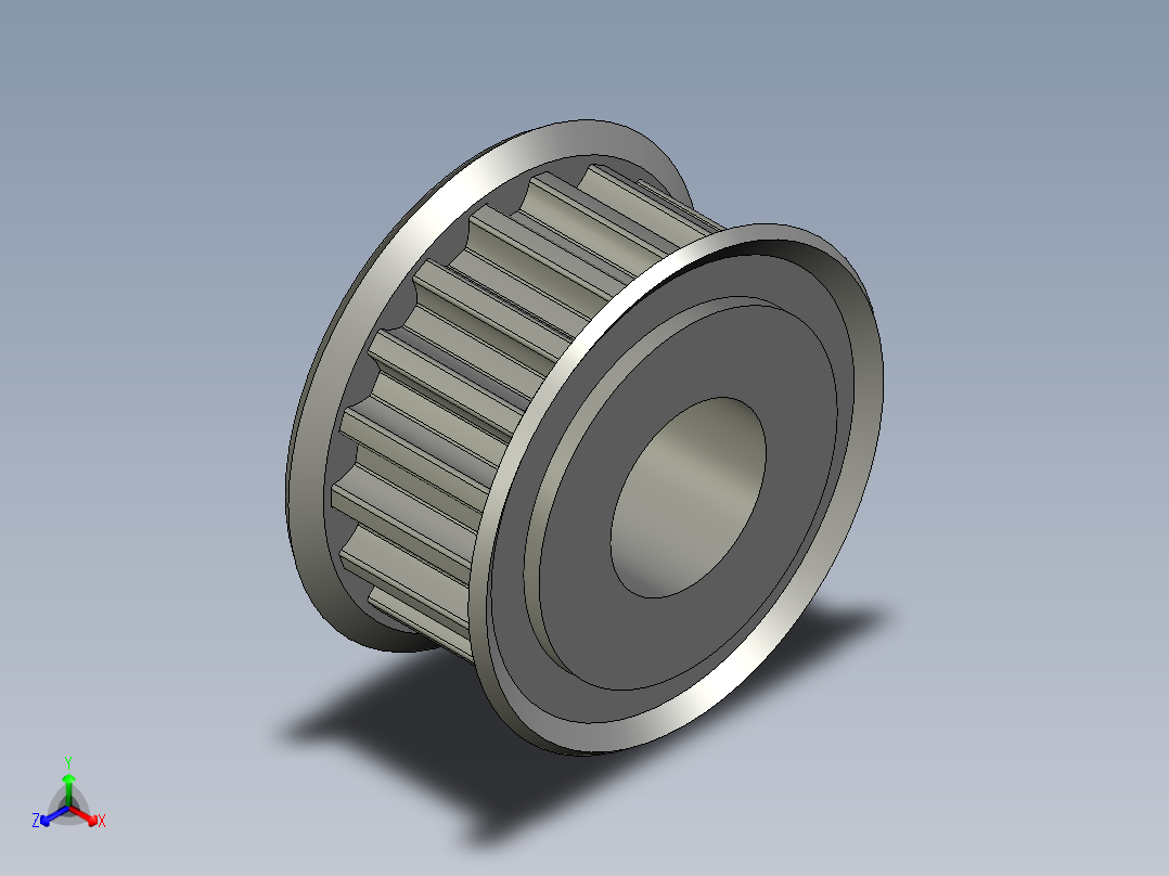 PTPA18P5M100-A-H12同步轮MISUMI)正等轴测图