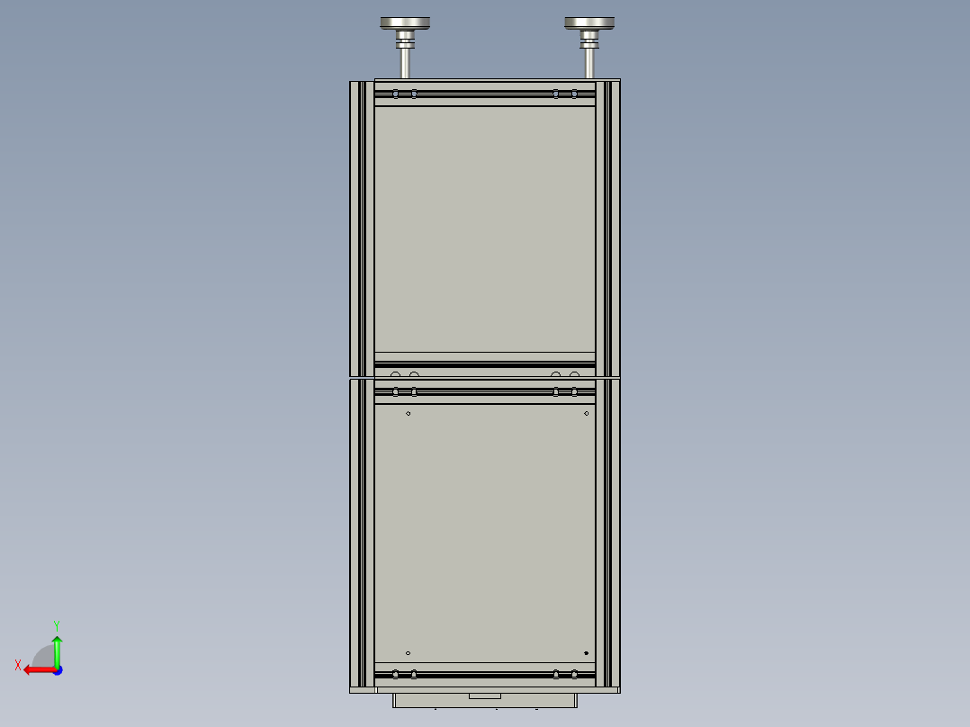 仓储移动载具举升机构后视图