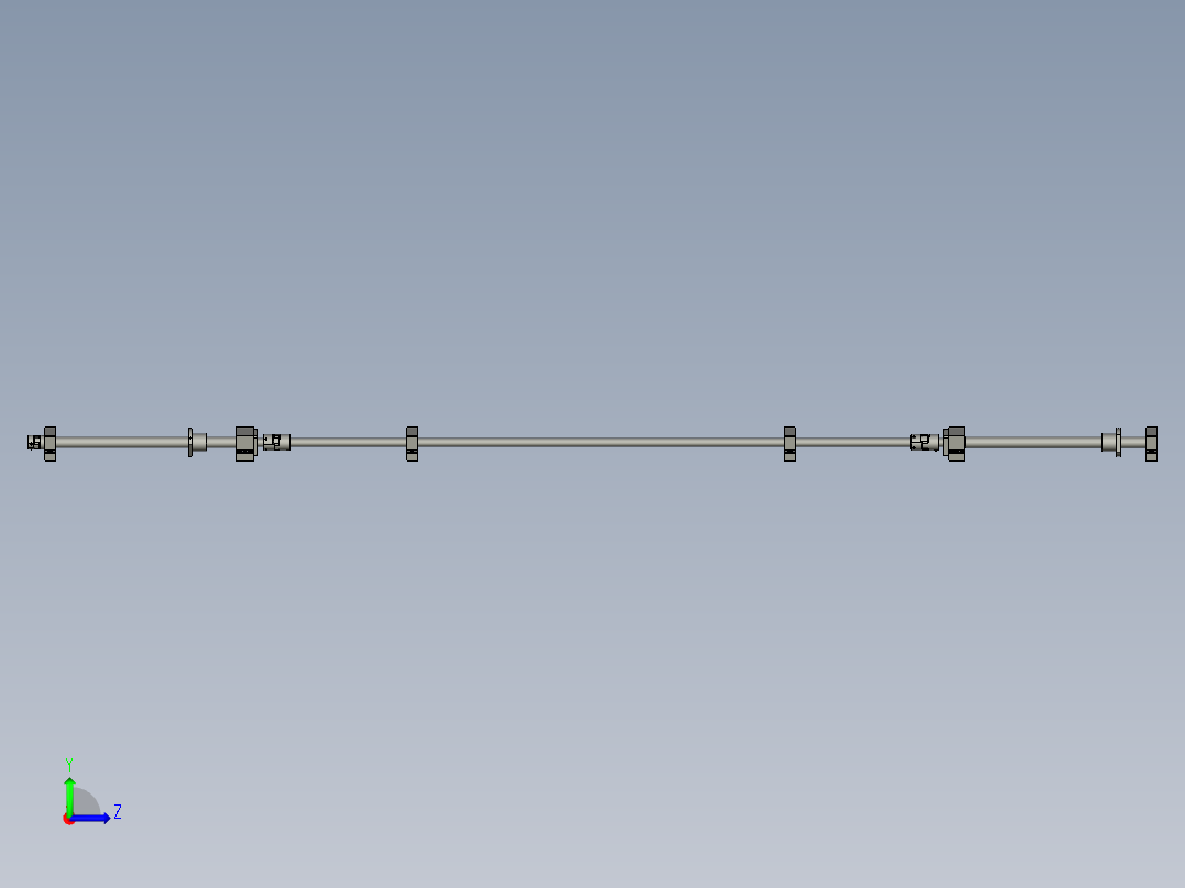 HX2115-02-04-00前后对中传动装置左视图