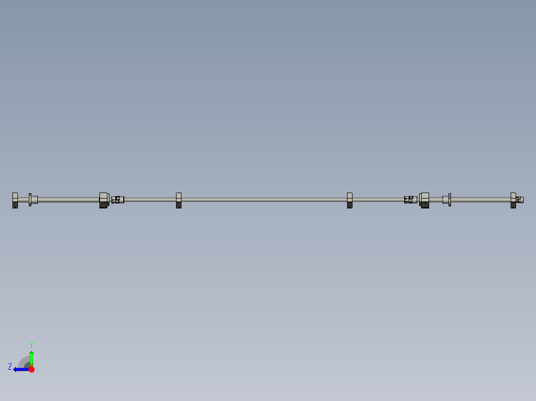 HX2115-02-04-00前后对中传动装置右视图
