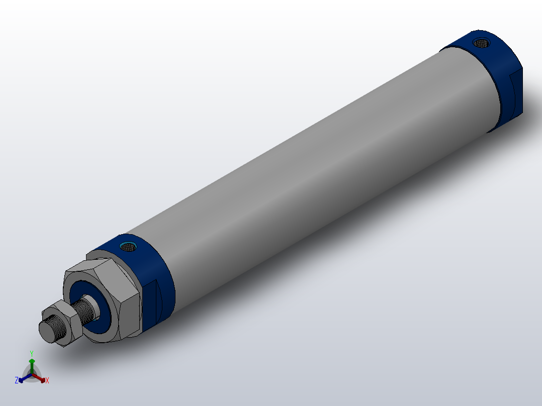 FY-MAL铝合金迷你气缸系列[FY-MAL-U32×150-S]正等轴测图