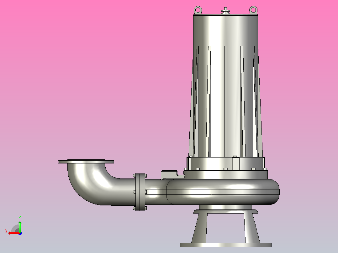 WQZ系列自冲搅拌型潜水排污泵[80WQZ50-20-5.5(硬管联接)]后视图
