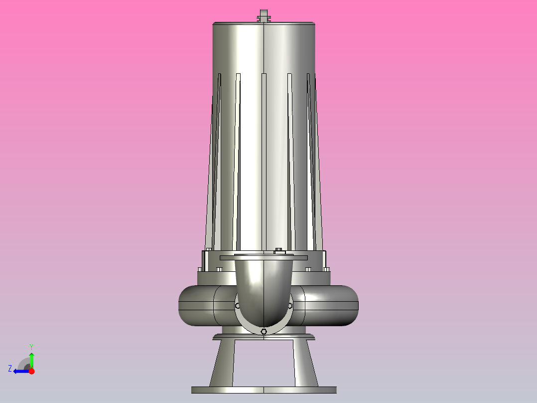 WQZ系列自冲搅拌型潜水排污泵[80WQZ50-20-5.5(硬管联接)]右视图
