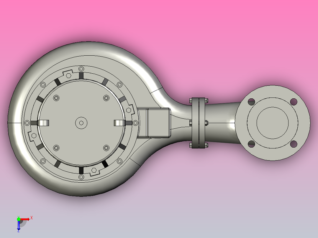 WQZ系列自冲搅拌型潜水排污泵[80WQZ50-20-5.5(硬管联接)]俯视图