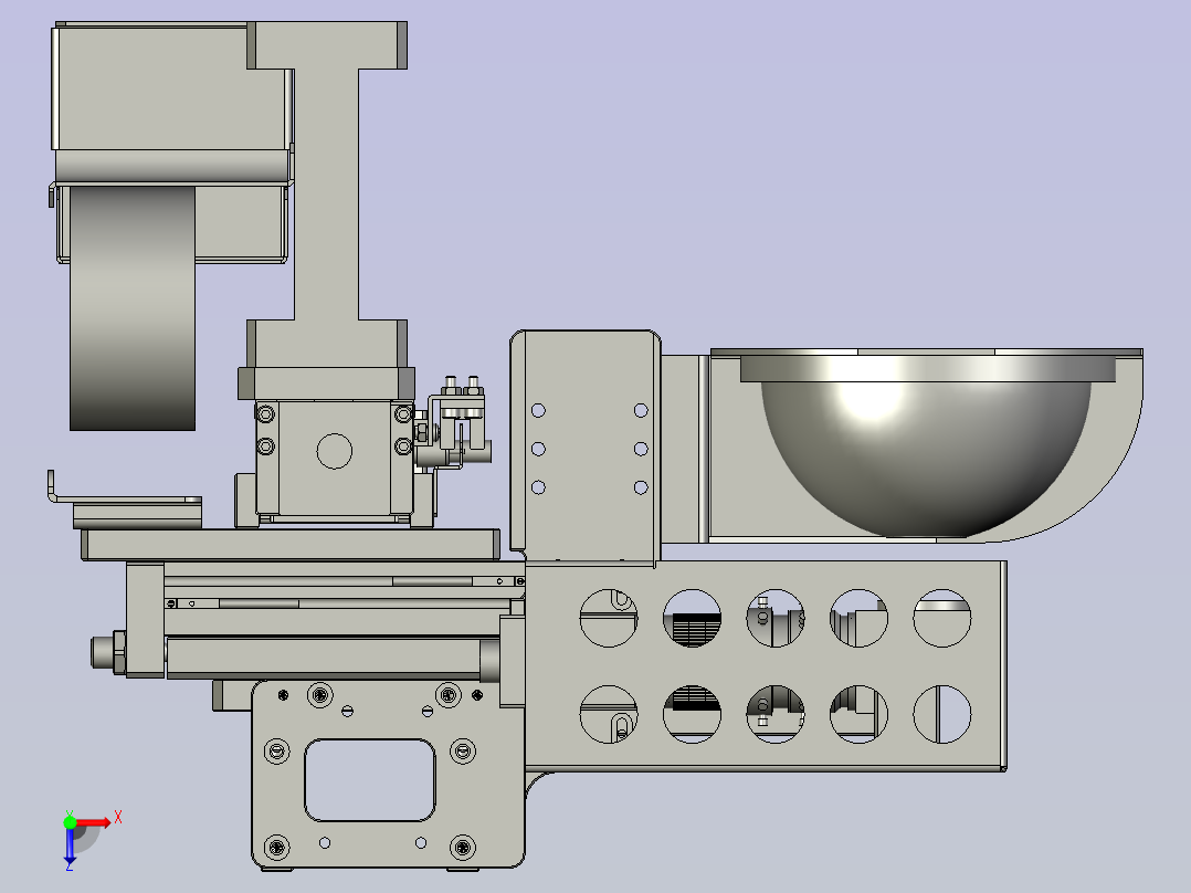 CCD检测组件俯视图