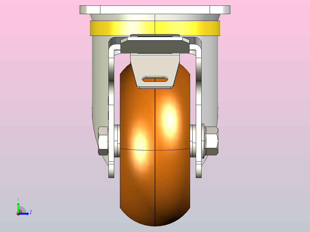 125毫米SWB脚轮左视图