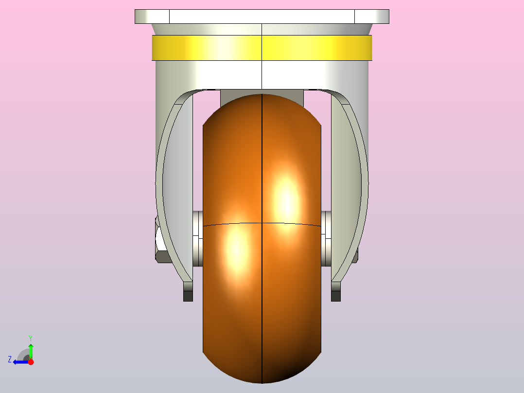 125毫米SWB脚轮右视图