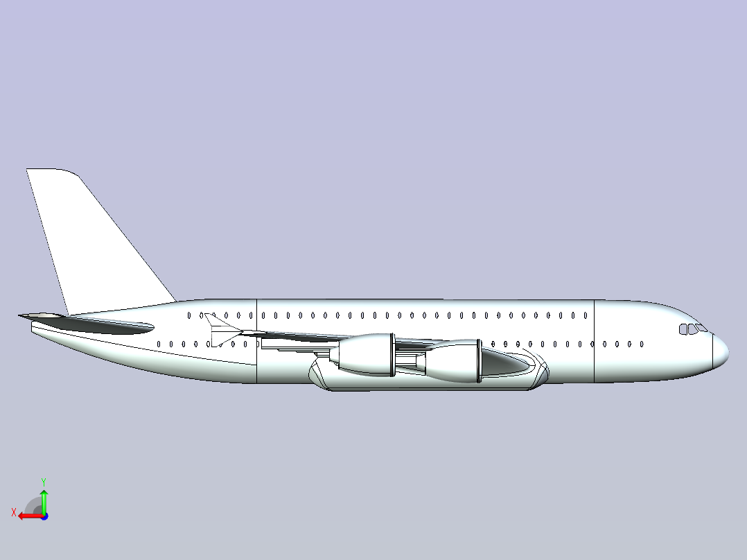 空中客车a380后视图