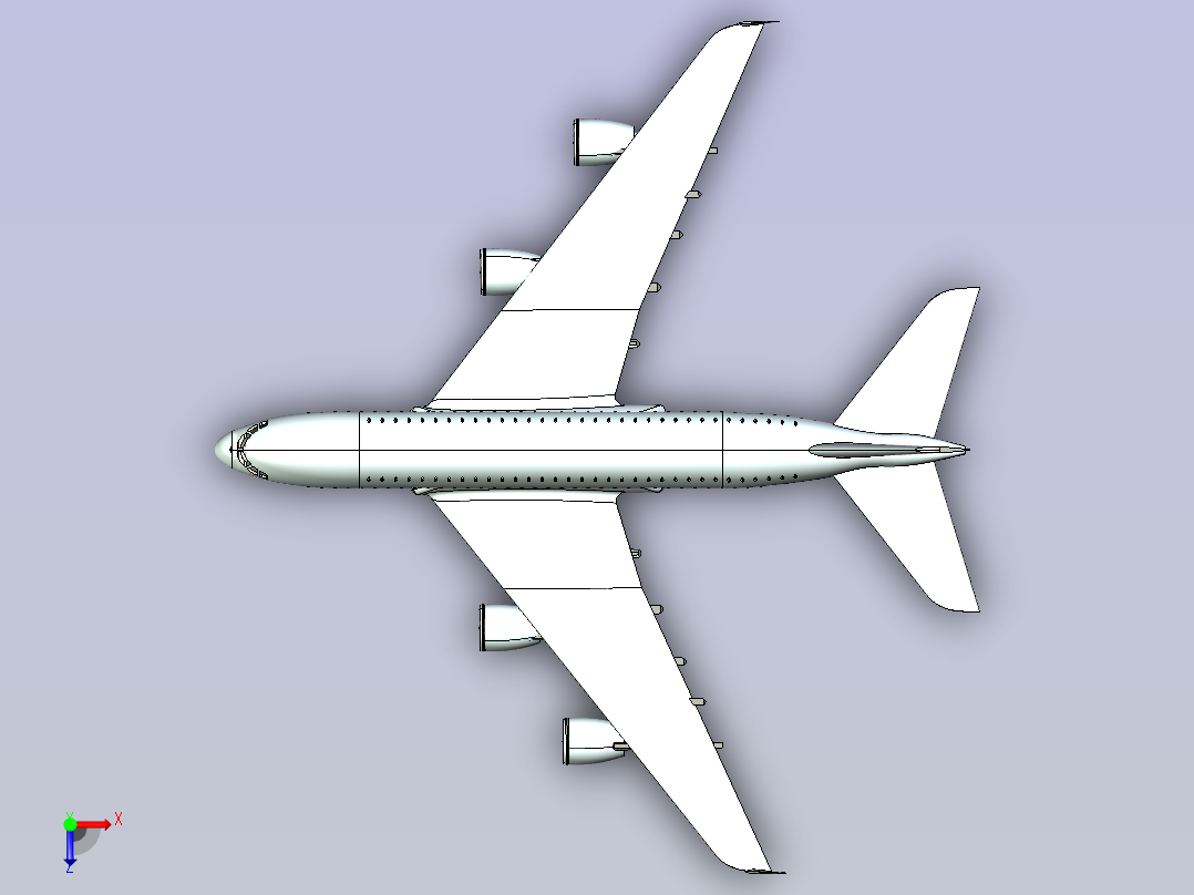 空中客车a380俯视图