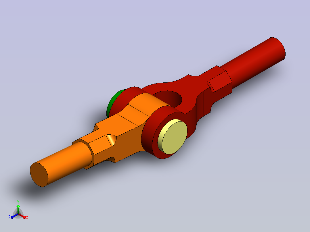 可动联接的节形接头正等轴测图
