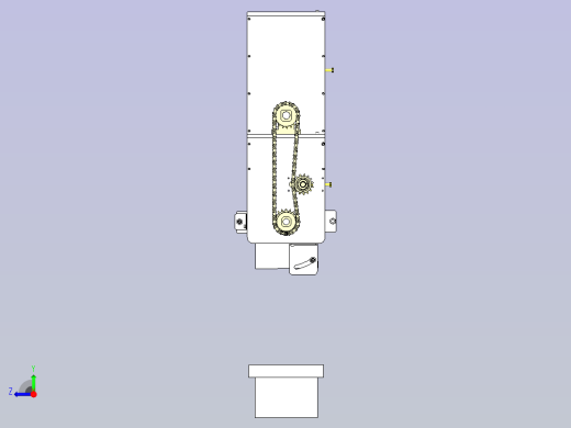 一款零件盒转移组件3D模型右视缩略图