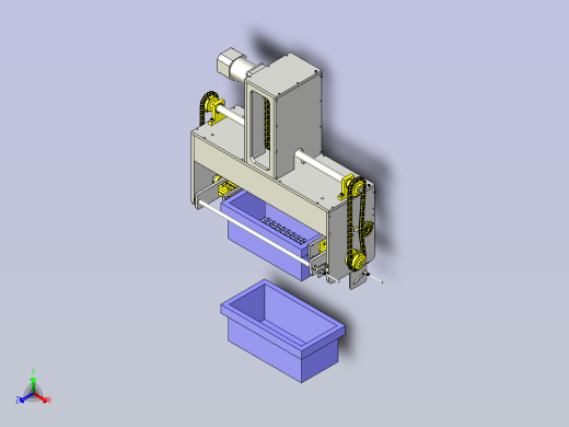 一款零件盒转移组件3D模型正等轴测缩略图