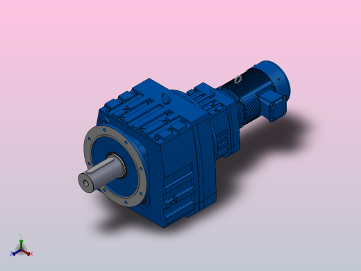 RF147R87法兰轴伸式组合型斜齿轮减速机RF147R87-Y5.5-4P-132S-M1-0°-Φ450